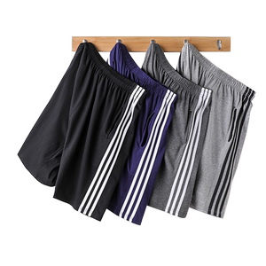 Summer thin five -point shorts, cotton three -striped sports pants, men's loose, breathable versatile trendy fitness shorts