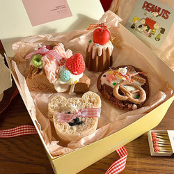 Dessert Scented Candle Gift Box, Birthday Gift for Girls, Girlfriends, Best Friends, Classmates, Sisters, Thoughtful and Creative Gifts