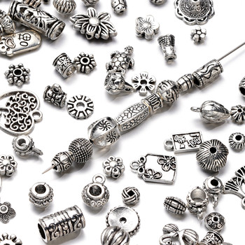 Imitation Tibetan silver mixed style partition beads and spacer alloy accessories