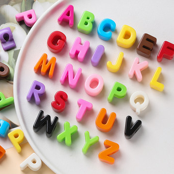 
Monochrome acrylic cartoon English letters three-dimensional beads