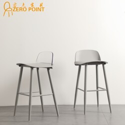 Scandinavian Bar Chair Home Modern Simple High Chair Acrylic Backrest Popular Milk Tea Shop Cafe Bar Chair