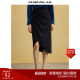 Mande Shi Pure Color high -waisted high -waisted skirt 2024 Autumn new product commute, elegant irregular mid -length hip skirt female
