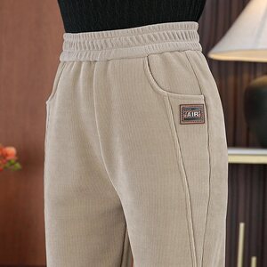 
Winter thickened velvet slimming high waist warm loose fashion versatile casual harem pants spring and autumn style outer wear