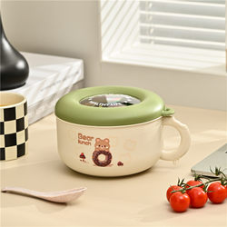 304 Stainless Steel Lunch Box with Lid, Special Soup Bowl for Primary and Secondary School Students, Take-Out Kidsren's Lunch Box, Cute Lunch Box