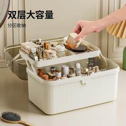 Cosmetic Storage Box, High-End, Large-Capacity, Dust-Proof Desktop Tool Box for Art Students, Nail Art Storage Box, Jewelry Storage Box