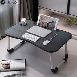 Bedside Laptop Table, Foldable Lazy Desk for Bedroom, Simple Floor Table for Student Dormitory Study