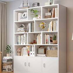 Book Storage Rack Solid Wood Children's Bookshelf Bookcase Integrated Wall-Mounted Shelf Floor-Standing Home Storage Cabinet