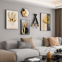 Light Luxury High-End Living Room Decorative Painting Creative Combination Sofa Background Wall Painting Modern Nordic Abstract Dining Room Hanging Painting
