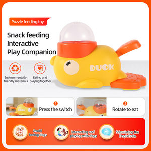 
Cross-border pet toys hot model little yellow duck feeder cat automatic intelligent interactive dog feeder puppy food leakage