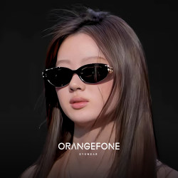 Shen Yichun's Same Style Retro Cat-Eye Sunglasses for Women, Uv Protection, Suitable for Square and Round Faces, High-End Feel, Prescription Polarized Sunglasses