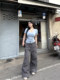 Kurosawa Kyoki work pants 2025 spring new style slightly fat large size high waist slim loose sports casual pants for women

