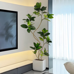 Simulated Green Plant Bengal Banyan Indoor Living Room High-End Light Luxury Decorative Ornaments Potted Plants Floor-Standing High-Grade Artificial Plants