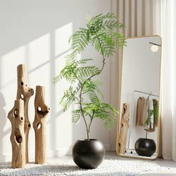 Simulated Jacaranda Indoor Artificial Green Plant Ornament Living Room Plant Landscaping Decoration Atmosphere Tree High-End Artificial Tree