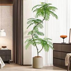 Jacaranda Artificial Green Plant High-End Light Luxury Living Room Decoration Indoor Large-Scale Simulated Plant Floor-Standing Potted Fake Flower Tree