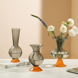 French retro simple glass vase flower vessel
