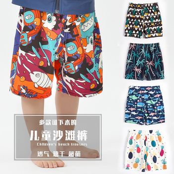 
Children's five-point shorts Beach pants Boys' boxer swim trousers