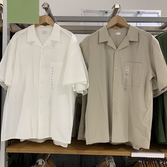 
Daily single men's and women's clothing 25 summer modal cotton blend open collar shirt/short-sleeved shirt464938/474519