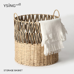 Dirty Clothes Basket for Home Use, High-End and Luxurious, Imitation Rattan Woven, Trendy Large-Capacity Laundry Basket