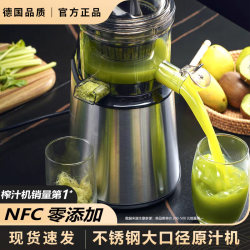 German Juicer with Pulp Separation, Small Household Multifunctional Fruit and Vegetable Juicer, Commercial Large-Caliber Juicer, Juice Extractor