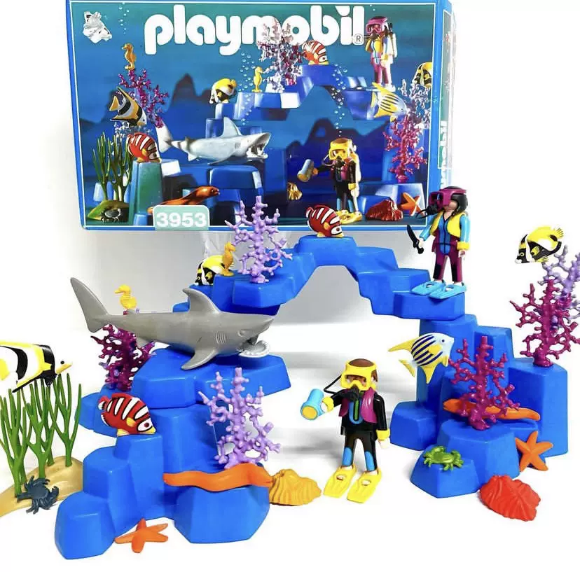 現貨德國playmobil摩比世界3953 海底世界5770鯊魚潛水員