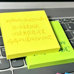 Xiaohongshu Same Style Fluorescent Green Sticky Notes 50 Sheets Barbie Pink Sticky Notes with Adhesive for Students Reusable Index Tabs