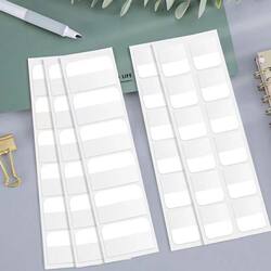 ins White Index Tabs Card Packaging Stickers Material Idol Photo Card Stickers Photo Card Markers Affordable Good Items Adhesive