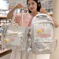 Japanese Imported Schoolbags for Girls, Junior High School Students, Elementary School Students, High-Looking, Simple, Large-Capacity, Burden-Reducing, Spine-Protecting Backpacks