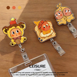 Retractable Easy-Pull Badge Holder Clip Lanyard Work Id Card Holder Factory Badge Clip Student Campus Card Holder