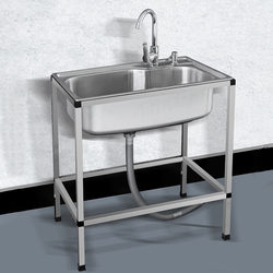 Chuweibang Stainless Steel Single Sink Package with Workbench and Stand for Western-Style Kitchens