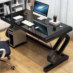 Computer Table Tempered Glass Desktop Table Home E-Sports Table Bedroom Table Modern Office Desk Student Simple Desk