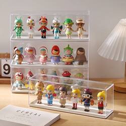 Cartoon Cute Blind Box ins Figure Multi-Layer Storage Display Stand Acrylic Transparent Dust-Proof Desktop Display Cabinet