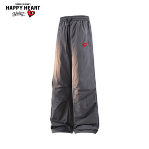 
Charles Heart American pleated 90 down pants for men and women new winter versatile casual loose straight long pants