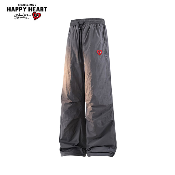 
Charles Heart American pleated 90 down pants for men and women new winter versatile casual loose straight long pants