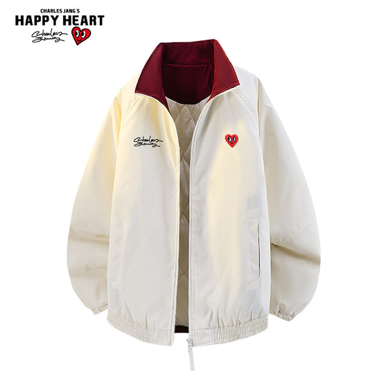 
Charles Heart American Contrast Color Cotton Clothes Men's Winter 2026 New Cotton Clothes Casual Couples Warm Jackets Trendy