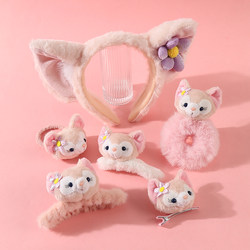 2021 New Lina Belle Cute Hairband Plush Hair Clip Back of Head Claw Clip Cartoon Headwear Autumn and Winter Hair Accessories
