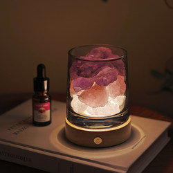 Fireless Aromatherapy Diffuser Stone Crystal Home Essential Oil Bedroom Fragrance Night Light Birthday Gift Valentine's Day New Year
