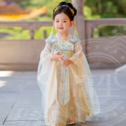 Hanfu-Style Girls' Dress, New Chinese-Style Children's Traditional Costume, Spring New Model, Little Girl's Ancient Style Fairy Princess Dress