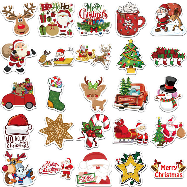 Christmas Computer Email Sticker 50 Christmas stickers for mobile phone cases, computer ipad stickers ...