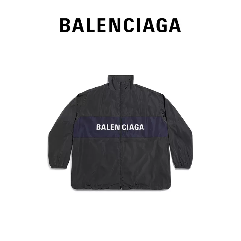 BALENCIAGA巴黎世家24春季新品BALENCIAGA LOGO休闲拉链夹克-Taobao