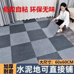 Thickened Self-Adhesive Carpet for Bedroom, Living Room, Splicing, Office Building, Office, Shop, Commercial Anti-Slip Mat, Cement Floor