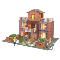 Mason building house and wall toy real bricks