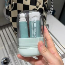 [Travel Essentials] Three-In-One Portable Toiletry Set, Mouthwash Cup, Toothbrush and Toothpaste Storage Box for Outdoor Business Trips