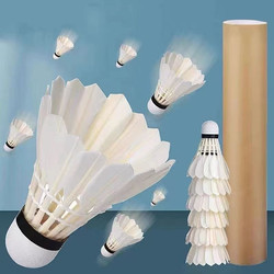 Badminton Shuttlecocks for Indoor and Outdoor Use, Wind-Resistant, Stable, Durable, and Resistant to Damage, Not Easy to Break, Suitable for Training and Home Use, Black and White, 12 Pieces