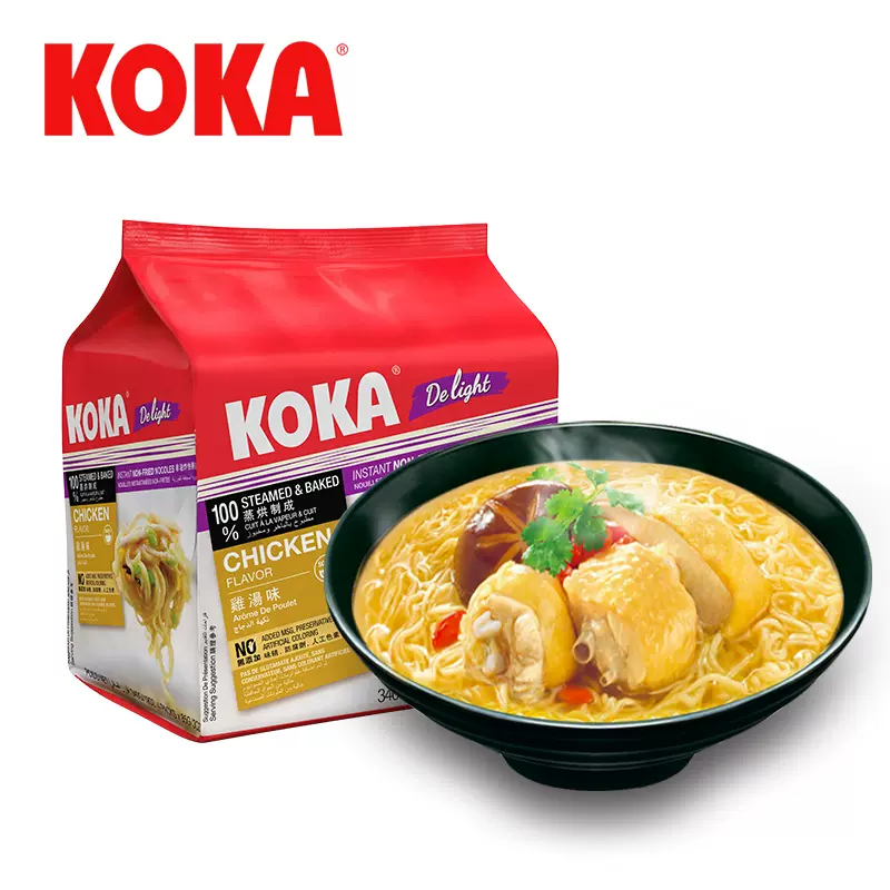 KOKA 可口 非油炸方便面 85g*4袋*2件 天猫优惠券折后￥19.9包邮 多味可选 赠2包