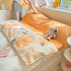 All-Cotton Dirt-Resistant Hotel Sleeping Bag for Adults, Pure Cotton Bed Sheet and Duvet Cover Four-Piece Set for Travel, Baby, Summer