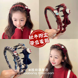 Children's Hairband with Teeth, Non-Slip, Does Not Pull on Hair, Fixes Stray Hair, Cute Bow Headband for Girls, Baby Style