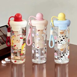 2026 New Model Floating Plastic Cup with High Aesthetic Value, Large Capacity, Portable Summer Straw Cup, Cute Cup for Girls