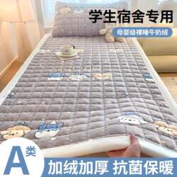 Milk Velvet Mattress for Dormitory Students, Single Size 90X190, Plush, Thickened for Winter, Warm Mattress Pad, Bed Sheet