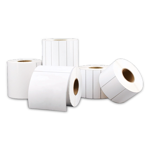 Coated paper self-adhesive label 32x19 100 90 80 70*50 40 30 Applicable to TSC Jiabo barcode printer carbon tape roll copper plate paper color printing Aili blank synthetic sticker