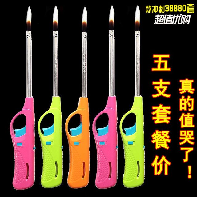 
Open flame ignition gun electronic igniter gas stove natural gas kitchen lengthening lighter candle long mouth ignition rod
